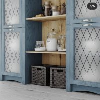 Голубая кухня в стиле прованс