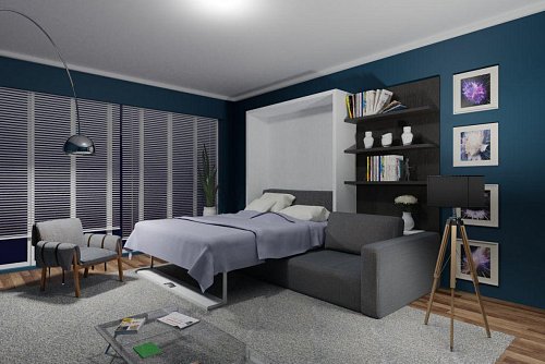 Шкаф-кровать подростковая с диваном  42