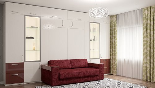 Шкаф-кровать цвет белый 36